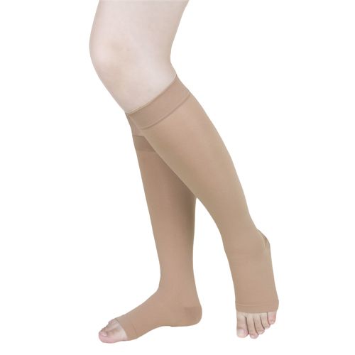 Below The Knee Compression Stocking Black/Beige