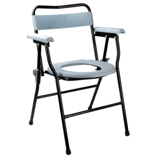 Bib Foldable Mobile Commode Chair