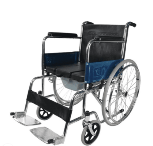 Bib Standard Wheel Chair With Commode