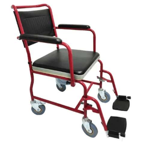 Med Movable Commode Chair With Castors