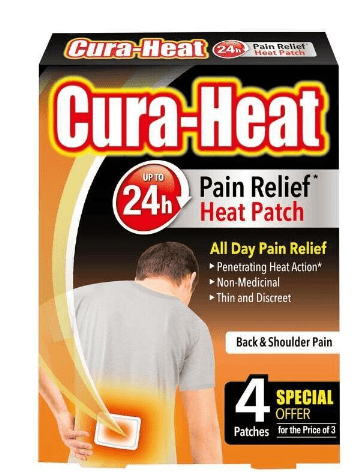 Cura Heat Back & Shoulder Pain Patches( 4s)