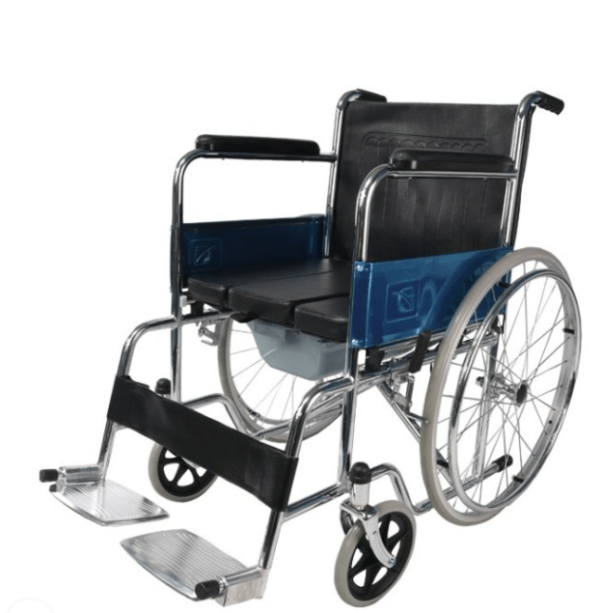 Bib Standard Wheel Chair With Commode