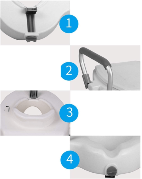 Bib Toilet Raise With Detachable Armrests