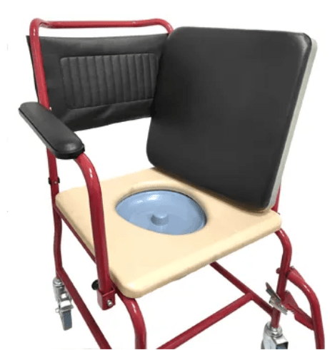 Med Movable Commode Chair With Castors