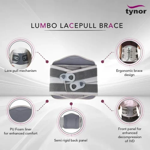 Tyn Orthopedic Lumbo Lacepull Brace Special Size For Back Pain,Sciatica,Disc Bulge,Disc Herniation