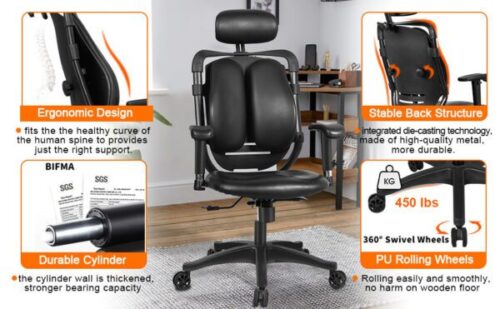 Ergonomic Orthopedic Office Seat For Back Pain