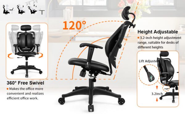 Ergonomic Orthopedic Office Seat For Back Pain